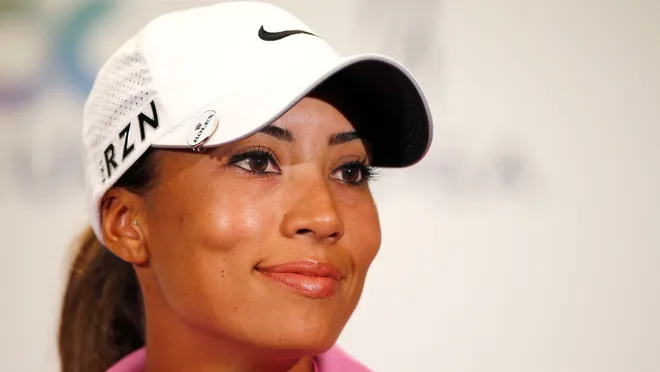 "Royce Renee Woods during a golf championship"