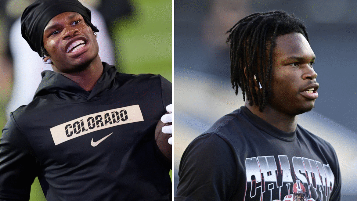 alt="Travis Hunter girlfriend supporting him during NFL draft"