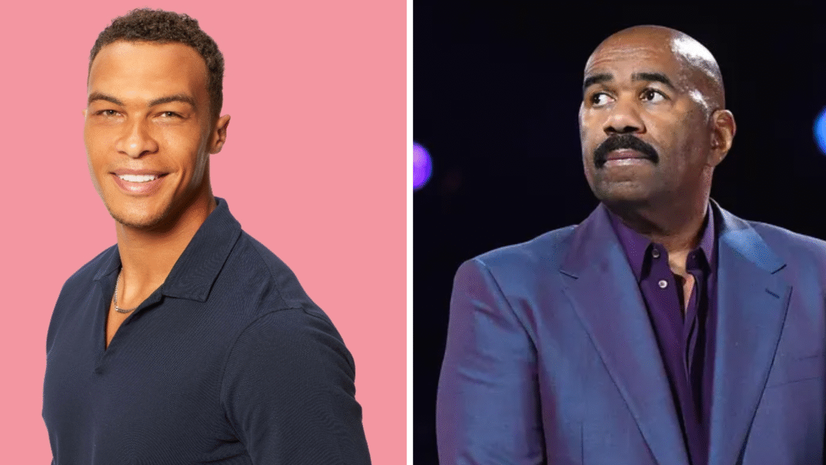 alt="Dale Moss and Steve Harvey success stories in sports and entertainment"