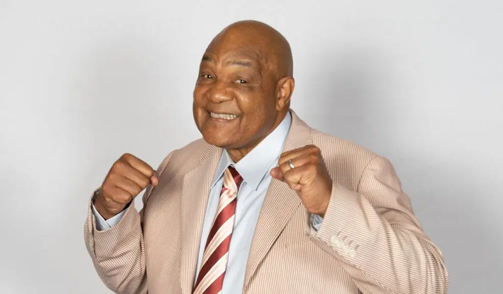 alt="George Foreman net worth roots Olympic gold medal 1968"