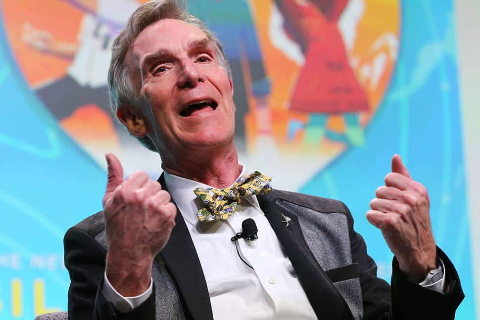 Bill Nye age and net worth infographic