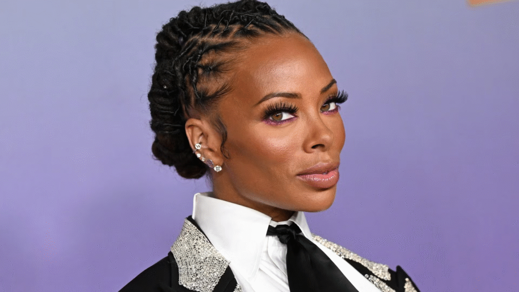 Comparison of Eva Marcille and look-alike Meagan Good — twin sister speculation