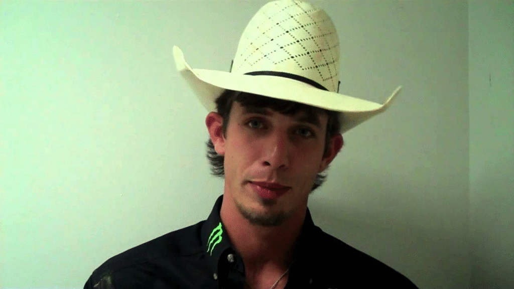 JB Mauney trophies representing his record-breaking bull riding achievements and earnings