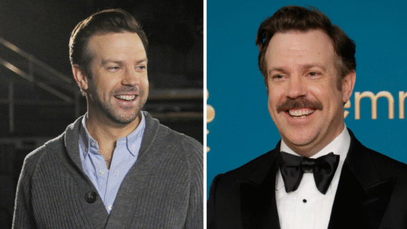 Jason Sudeikis height compared in a portrait photo