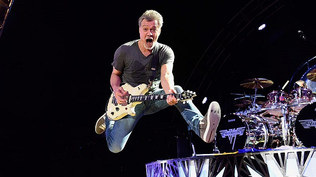 Eddie Van Halen on stage performing classic songs